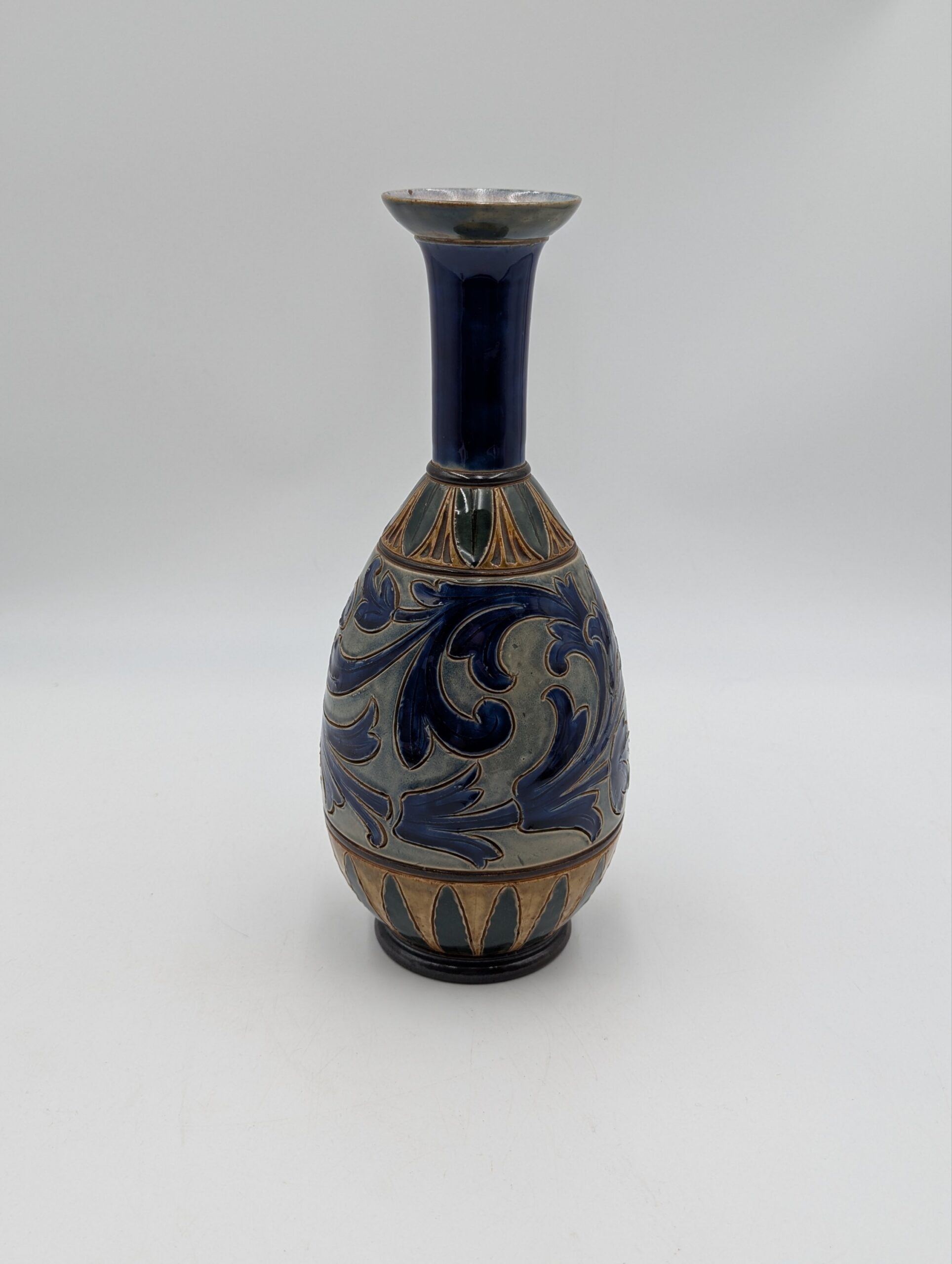 1888 Doulton Lambeth Stoneware Vase by Frank Butler – Glasgow International Exhibition Commemorative - Image 4