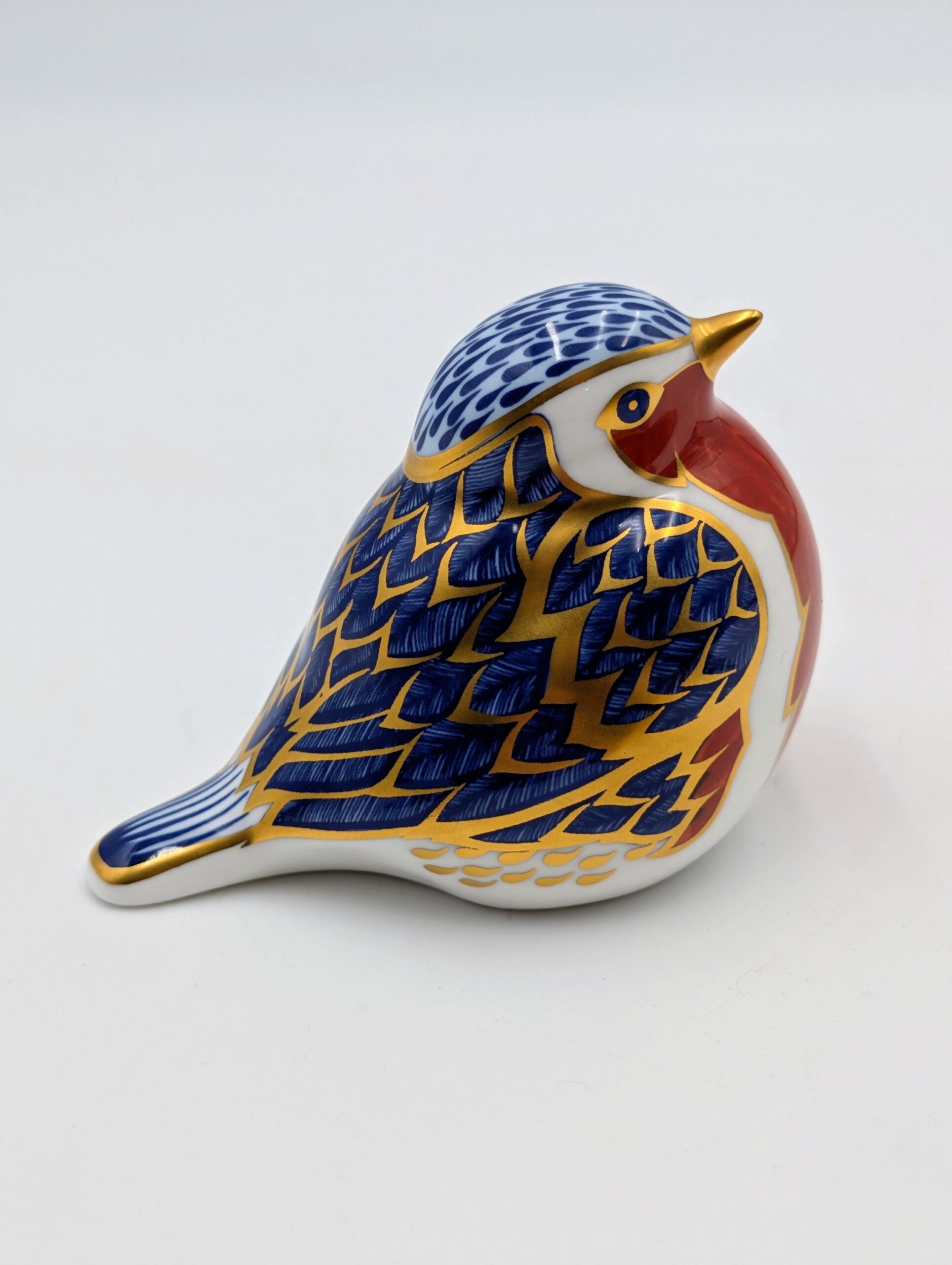 Royal Crown Derby Imari Style Partridge Paperweight – Gold Stopper
