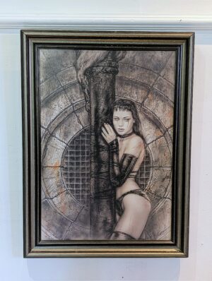 Vintage Framed Luis Royo Fantasy Art Print
