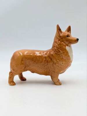 Beswick Welsh Corgi Dog Figurine – Gloss Ceramic Animal Study, Made in England