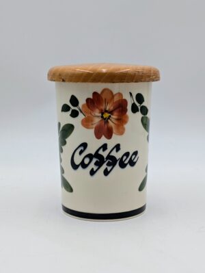 Toni Raymond Hand Painted Ceramic Kitchen Storage Canisters With Wooden Lids – Choice of Design