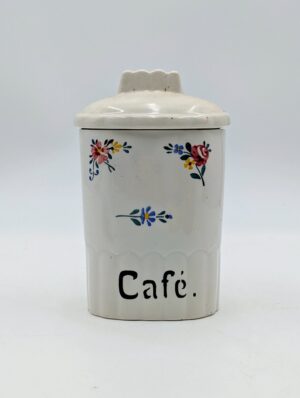 Vintage French Porcelain Kitchen Storage Jars With Floral Decoration – Choice of Design