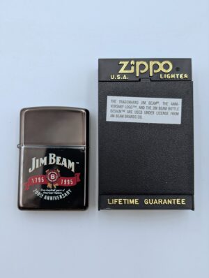 Zippo Jim Beam 200th Anniversary Commemorative Lighter 1795–1995 With Original Box