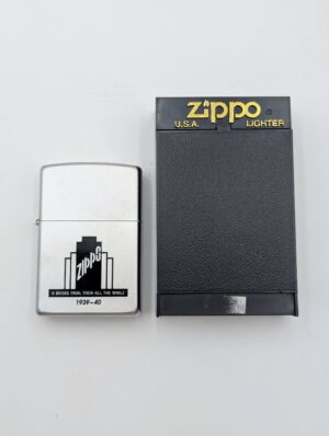 Vintage Zippo Lighter “A Week’s Trial Then – All The While” 1939–40 Commemorative Edition With Original Box
