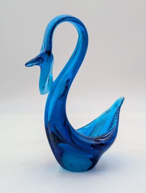 Mdina Glass Blue Seahorse Sculptural Art Glass Figure