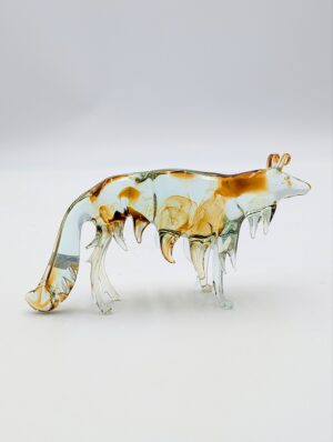 Vintage Art Glass Abstract Dog Sculpture