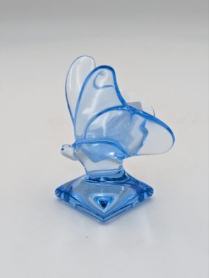 Baccarat Crystal Blue Butterfly Sculpture – Signed