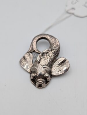 Arts & Crafts Sterling Silver Fish Brooch
