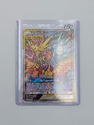 Pokémon Moltres & Zapdos & Articuno GX Stained Glass Promo Card SM210 – Sealed