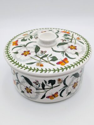 Portmeirion Botanic Garden Lidded Casserole Dish / Covered Serving Dish – Rock Rose Design