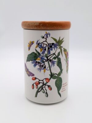 Portmeirion Botanic Garden Solanum Dulcamara Woody Nightshade Storage Canister With Wooden Lid