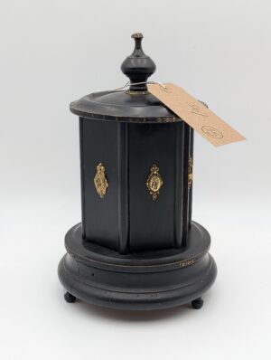 Victorian Ebonised Revolving Cigar Stand & Humidor – Eight Slot Carousel Design