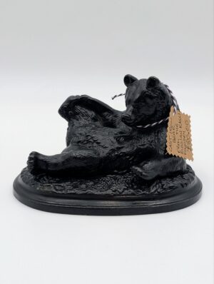 Russian Kasli Foundry Style Cast Iron Reclining Bear Sculpture