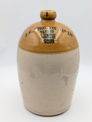 Large 2 Gallon J.G. Thomson & Co Ltd Leith Stoneware Storage Jar