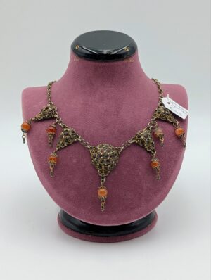 Antique Garnet & Carnelian Fringe Necklace