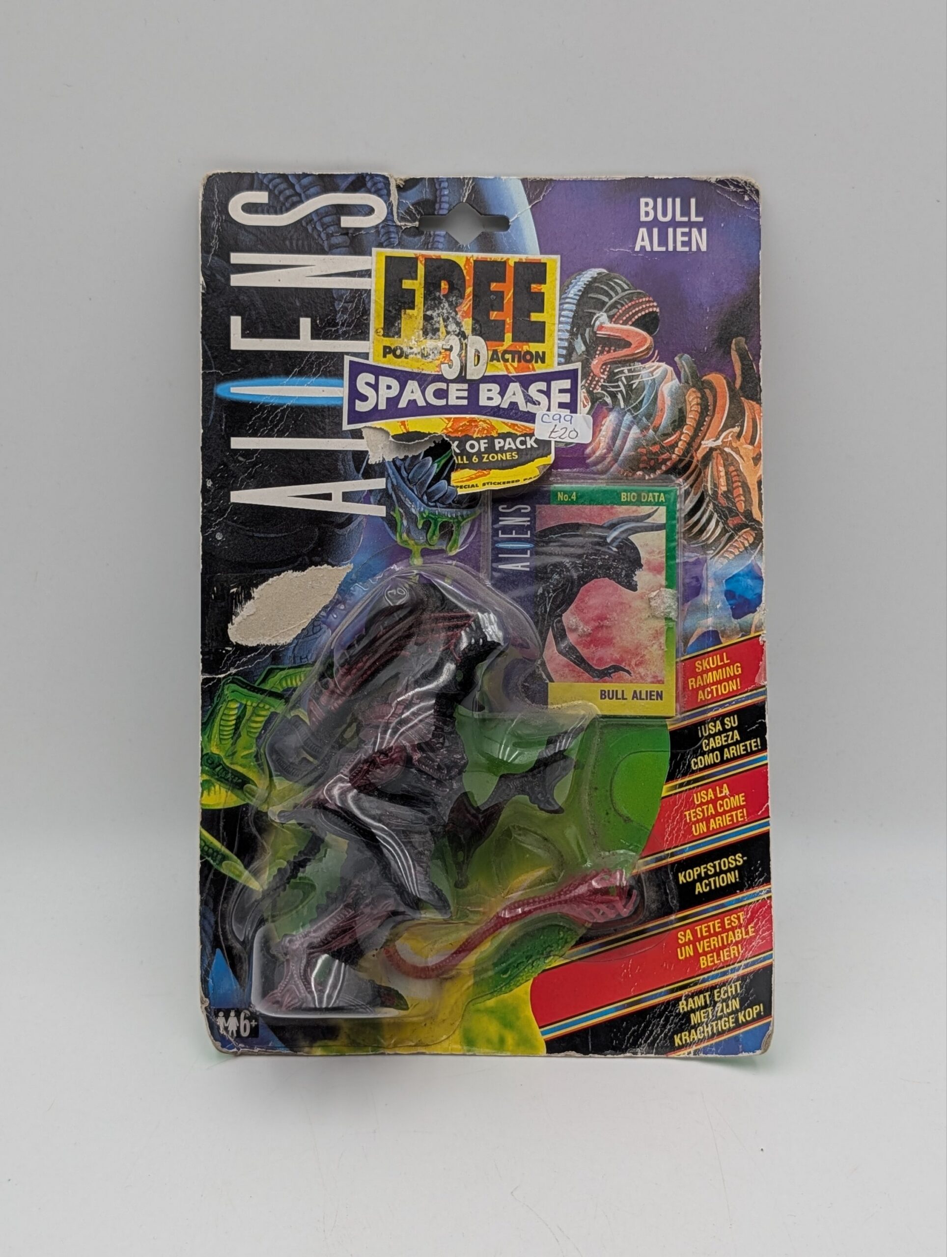 Vintage 1992 Kenner Aliens Bull Alien Action Figure – Carded