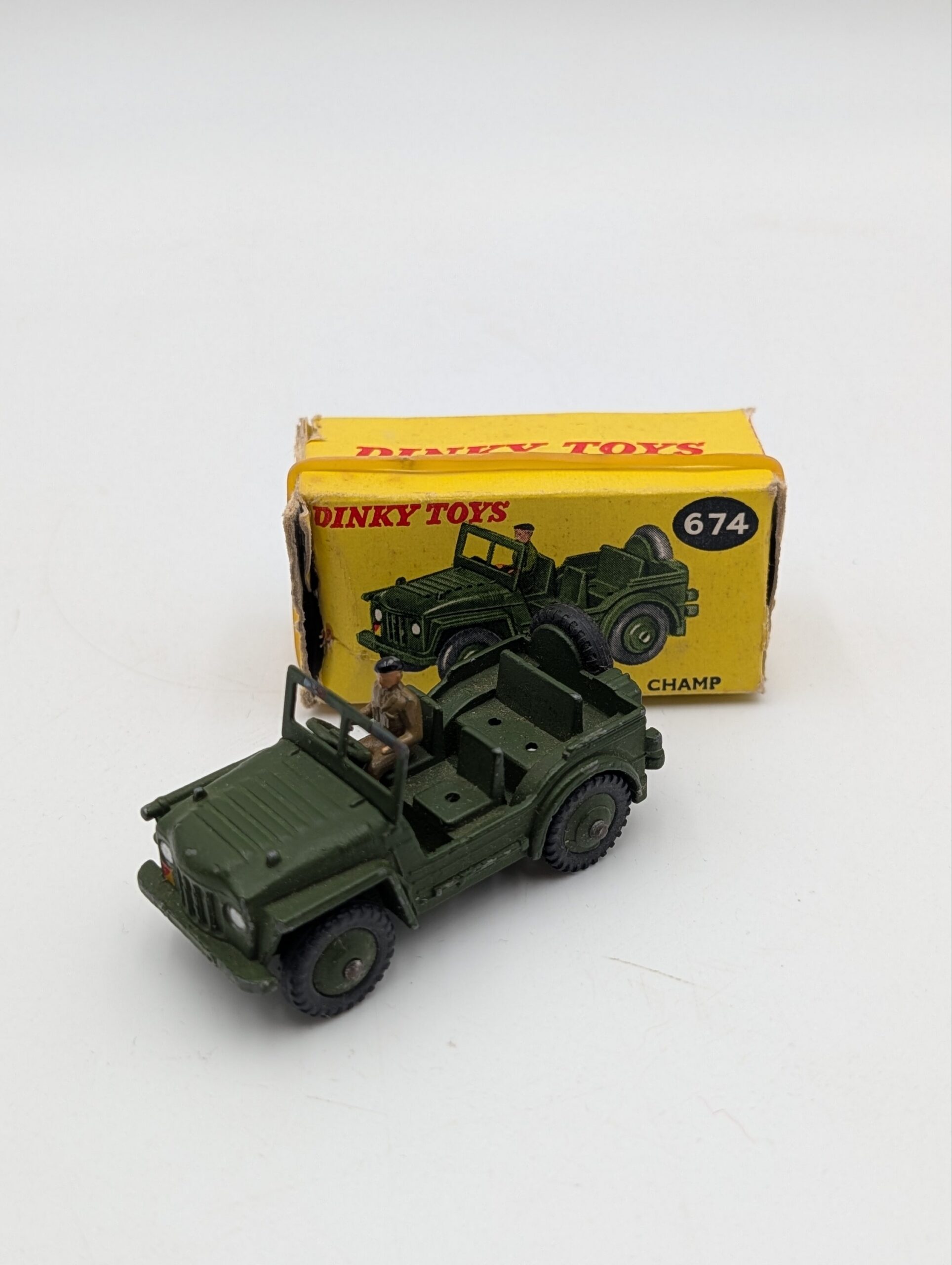 Vintage Dinky Toys 674 Austin Champ Military Vehicle – Original Box - Image 2