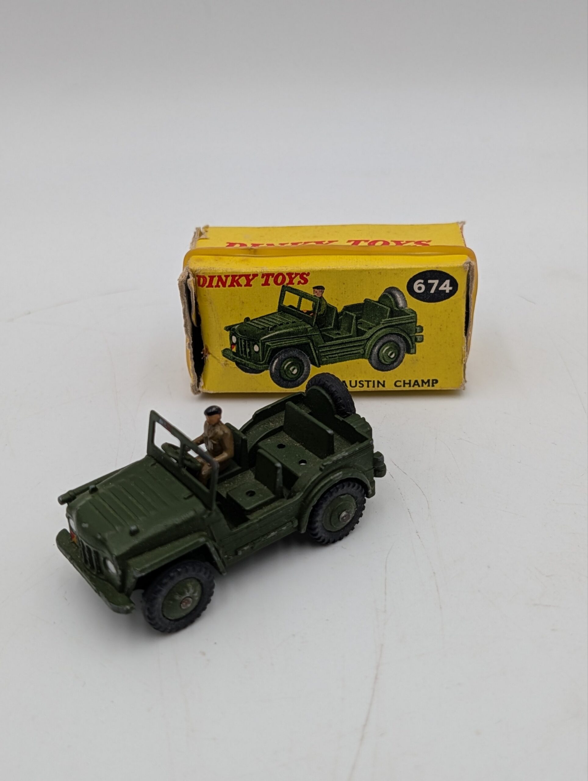 Vintage Dinky Toys 674 Austin Champ Military Vehicle – Original Box - Image 3