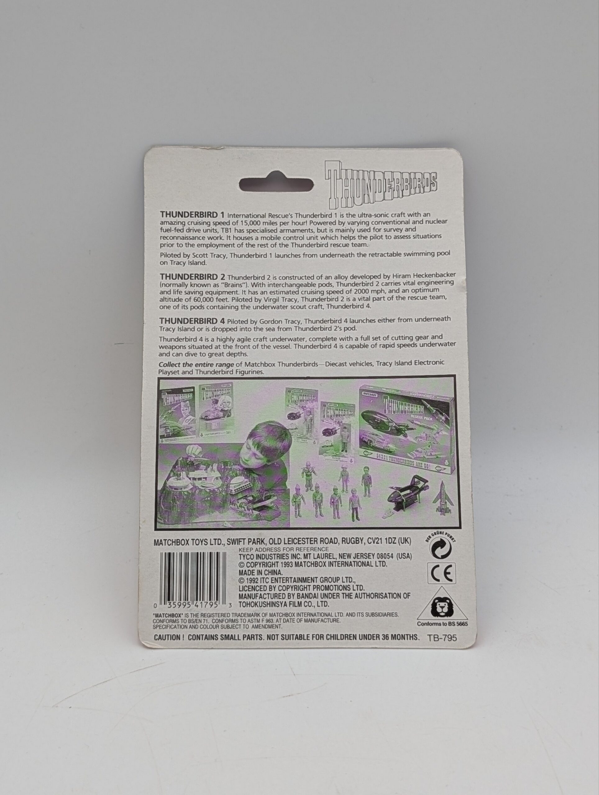 Vintage 1992 Matchbox Thunderbirds 4 Pull-Back Action Vehicle – Sealed - Image 2