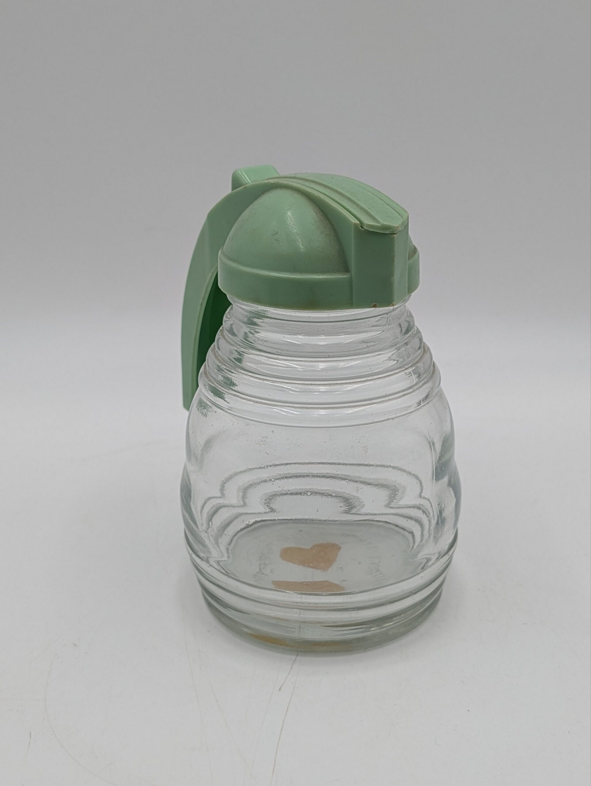 1950s Vintage Glass Syrup Pourer with Pastel Green Handle - Image 6
