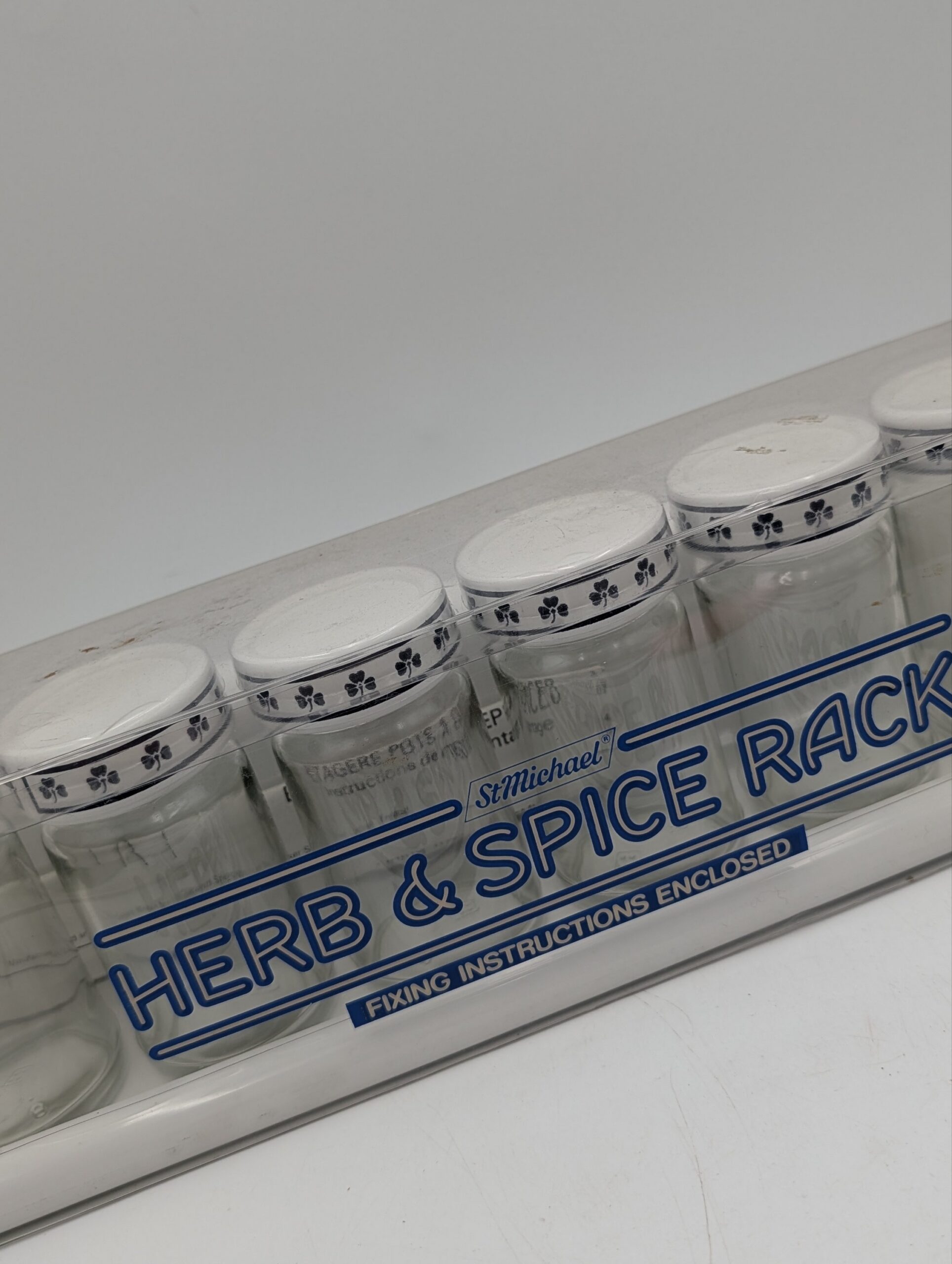 1982 St Michael Herb & Spice Rack – Six Glass Jars – Original Packaging - Image 2