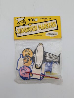 Vintage Cross Paperware Sandwich Markers – Set of 12 – Original Packaging