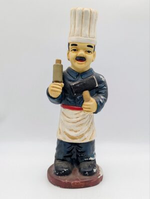 Vintage Hand-Painted Plaster Chef Advertising Figure