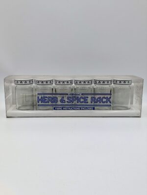 1982 St Michael Herb & Spice Rack – Six Glass Jars – Original Packaging