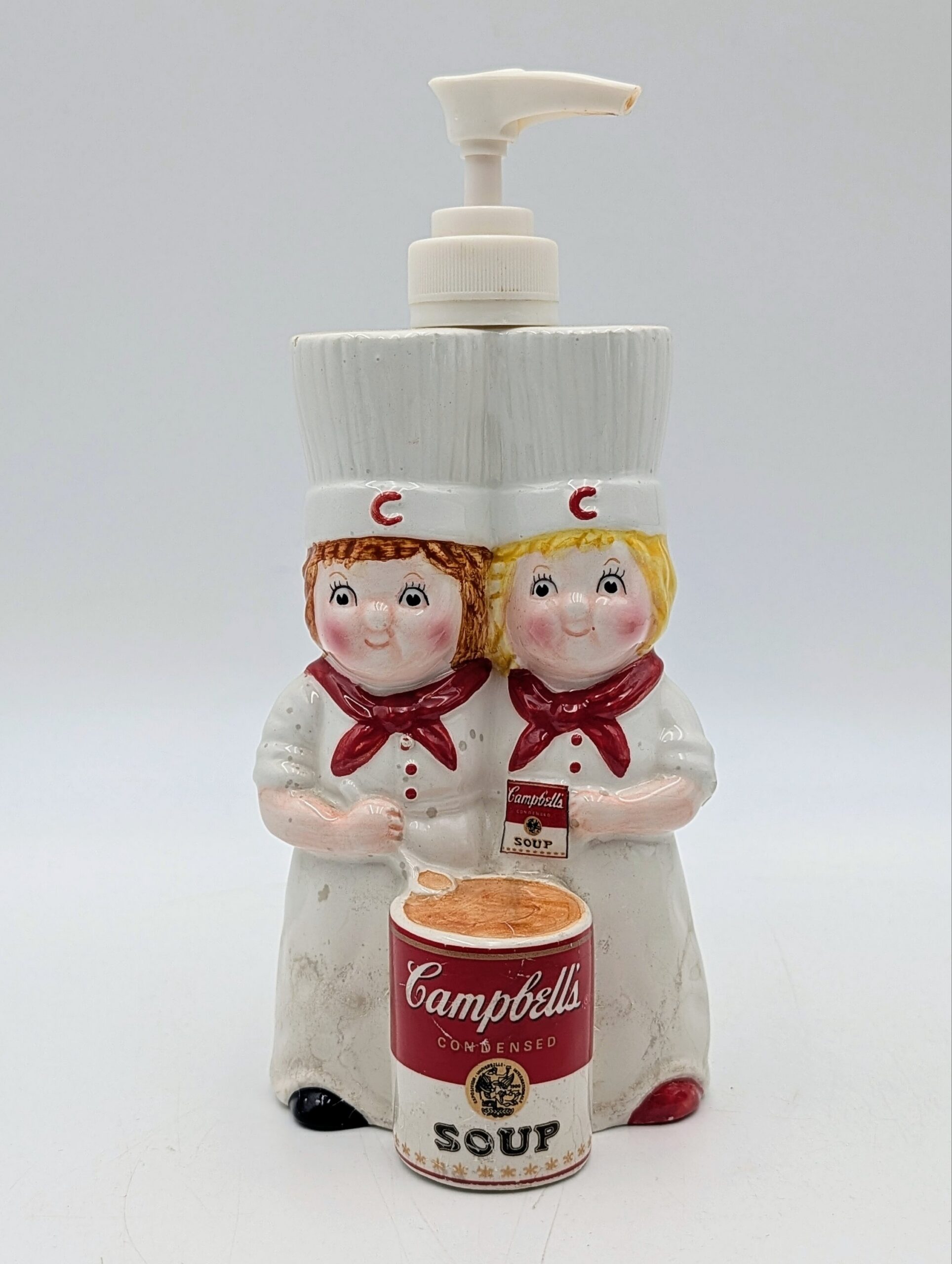 1988 Campbell’s Soup Kids Ceramic Soap Dispenser – Benjamin & Medwin