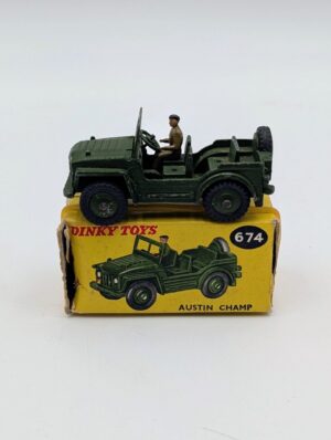 Vintage Dinky Toys 674 Austin Champ Military Vehicle – Original Box