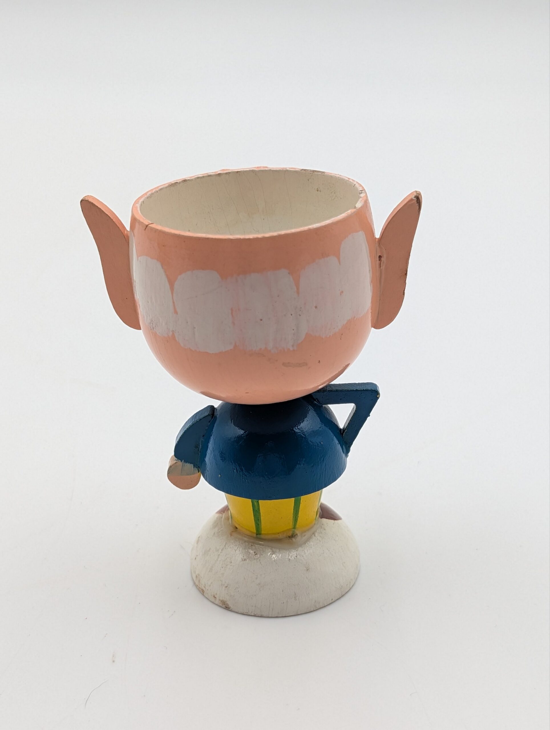 Vintage Kitsch Wooden Big Ears Character Egg Cup – Portmeirion - Image 3