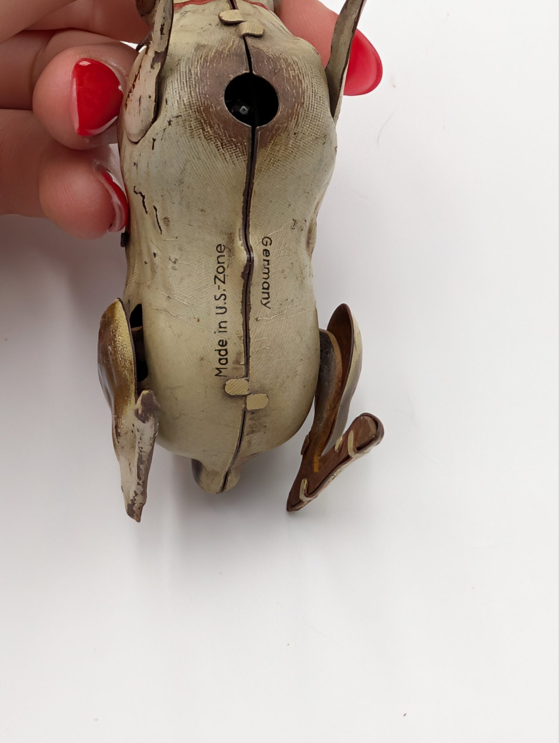 Vintage GKN Köhler Tinplate Clockwork Begging Dog – US Zone Germany – Mid 20th Century - Image 2