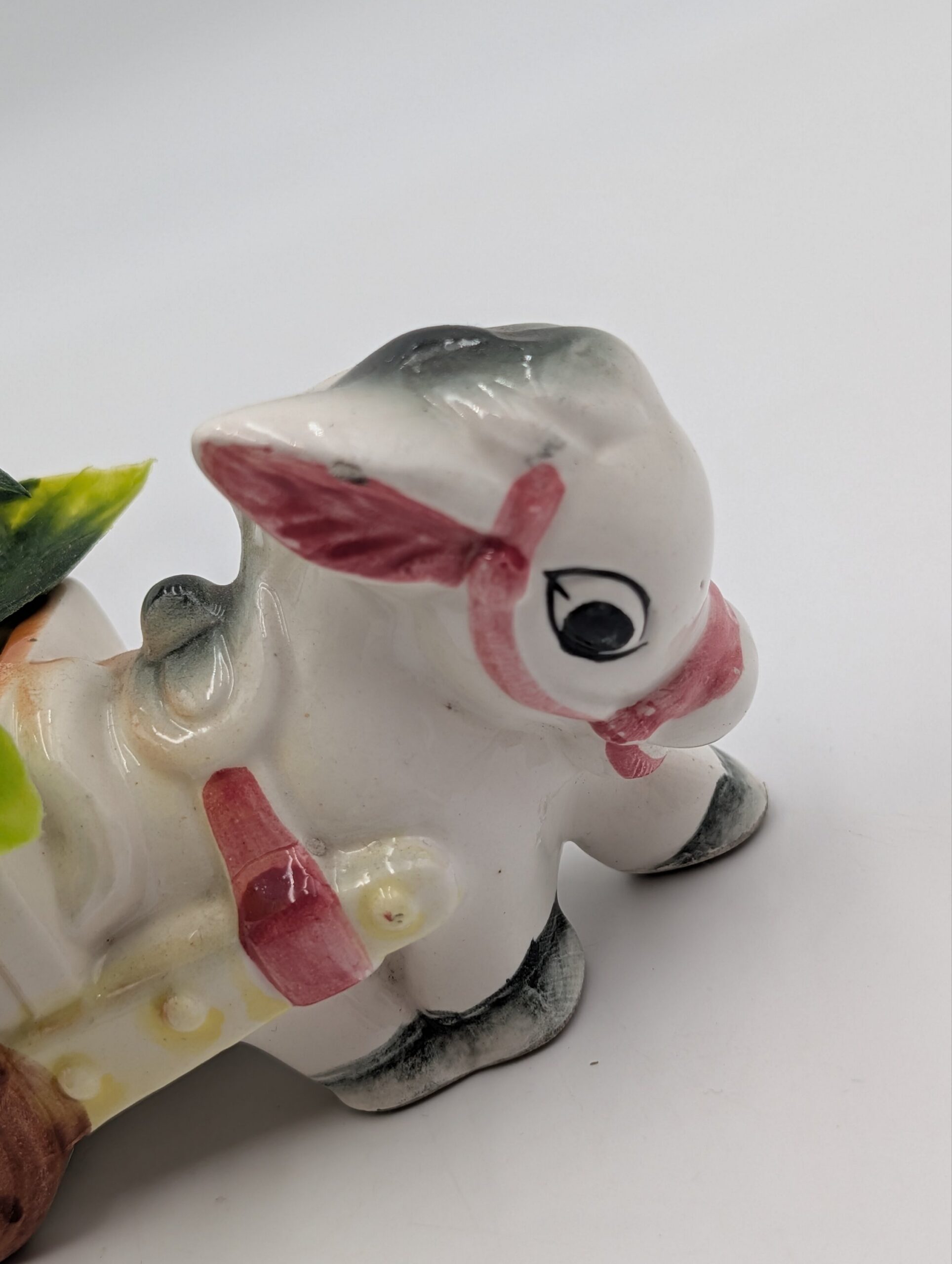 Vintage Kitsch Ceramic Donkey & Cart Planter - Image 3
