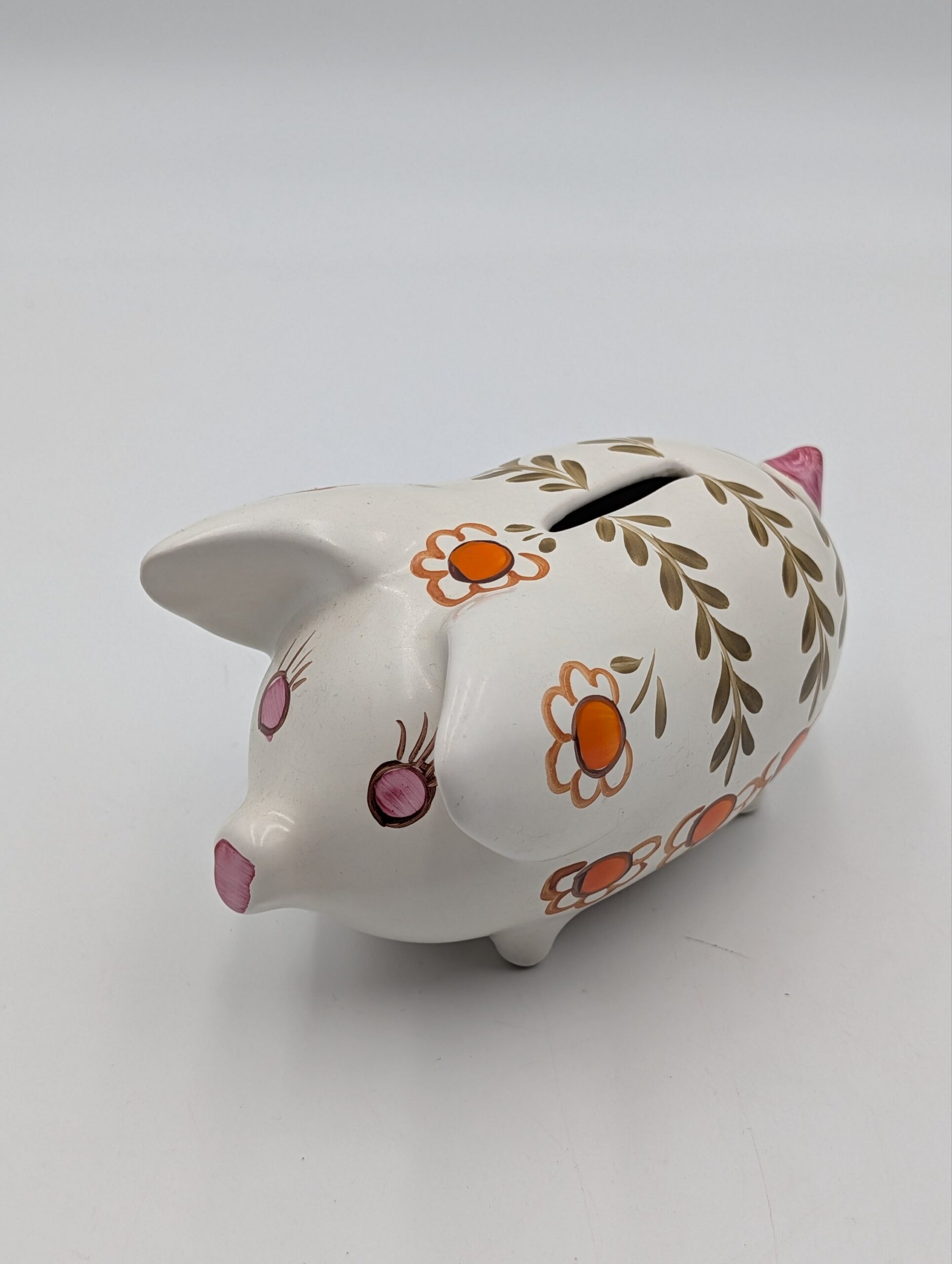 Vintage Arthur Wood Kitsch Floral Piggy Bank – England - Image 5