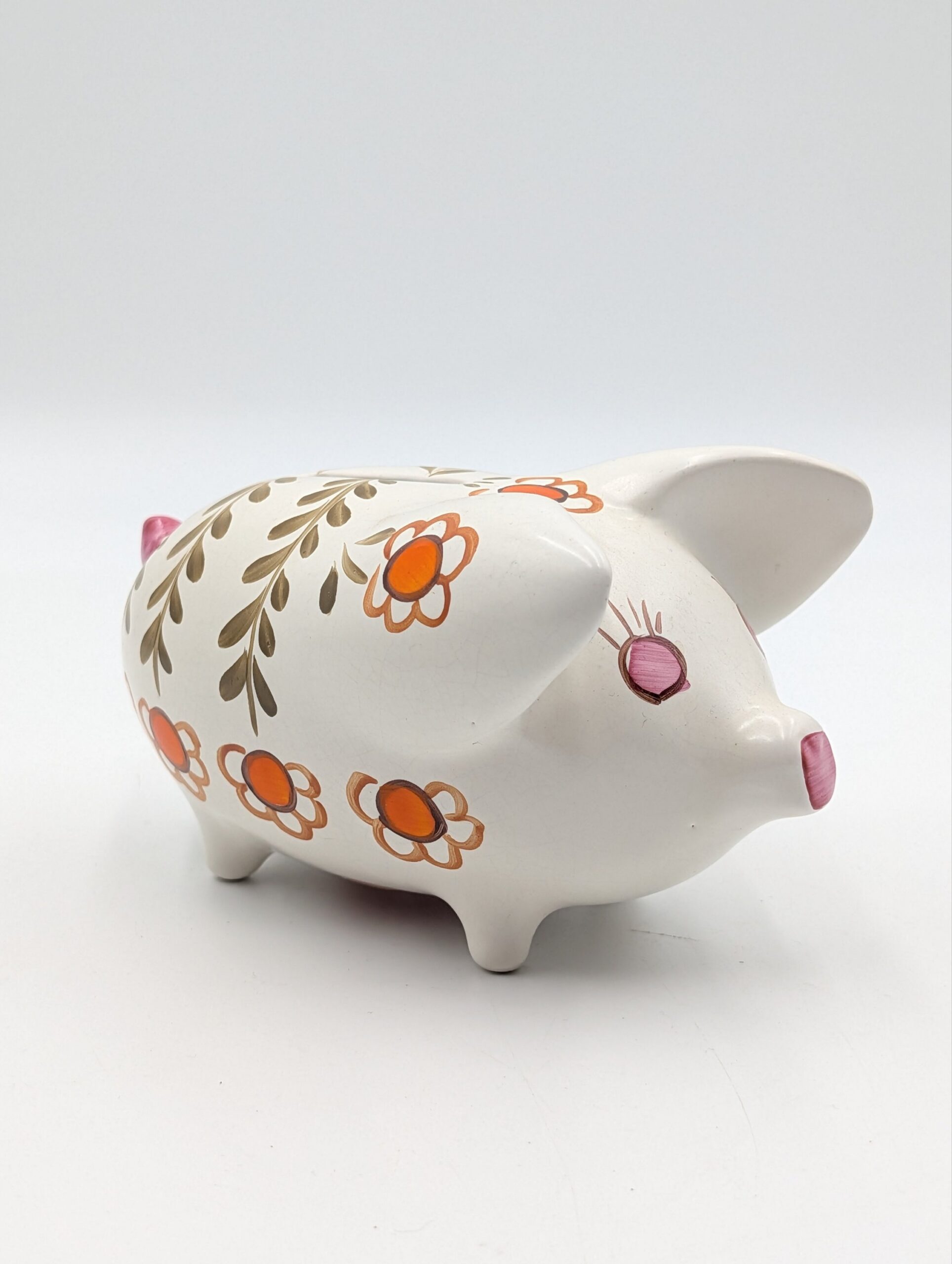 Vintage Arthur Wood Kitsch Floral Piggy Bank – England - Image 4