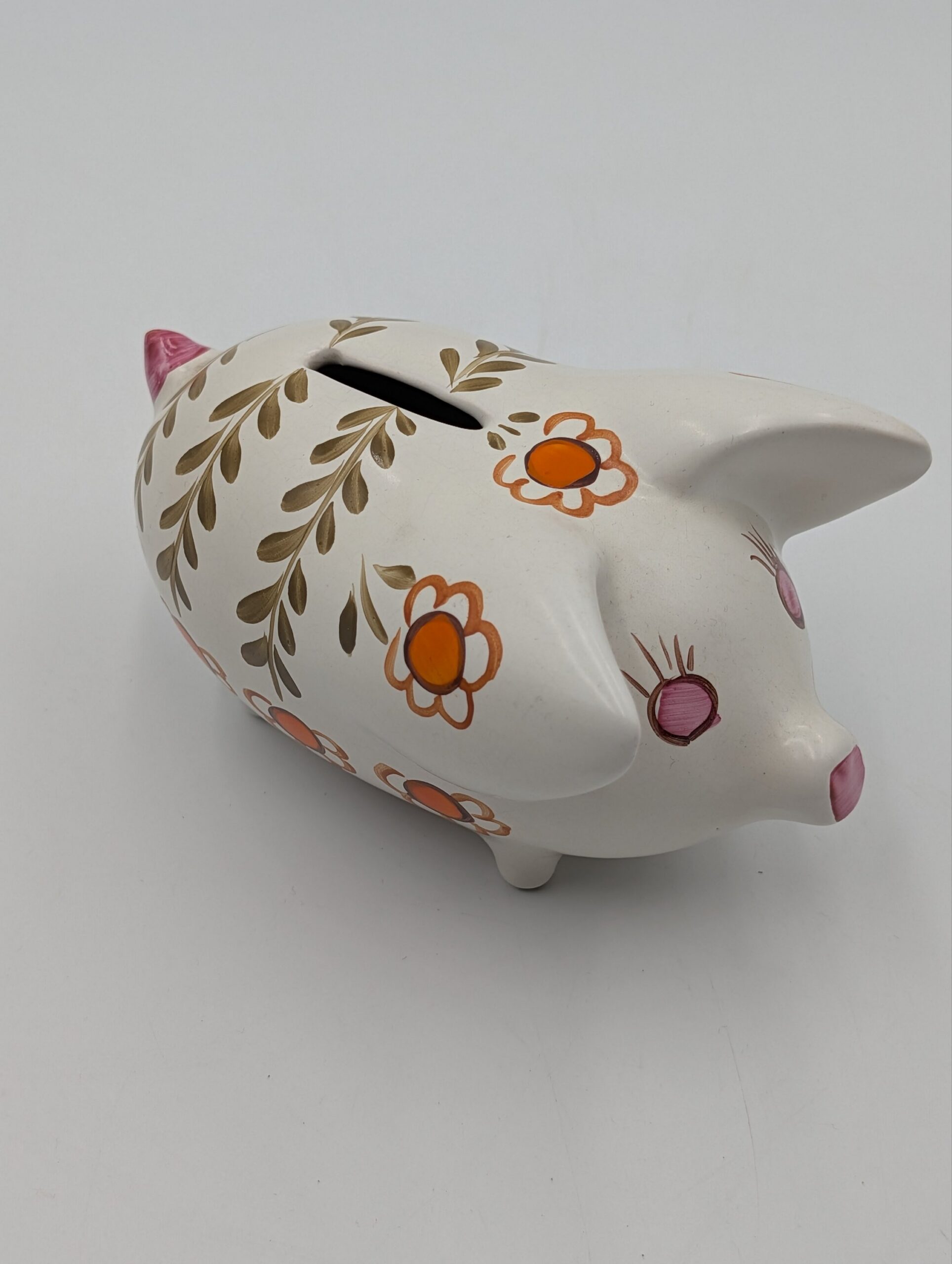 Vintage Arthur Wood Kitsch Floral Piggy Bank – England - Image 3