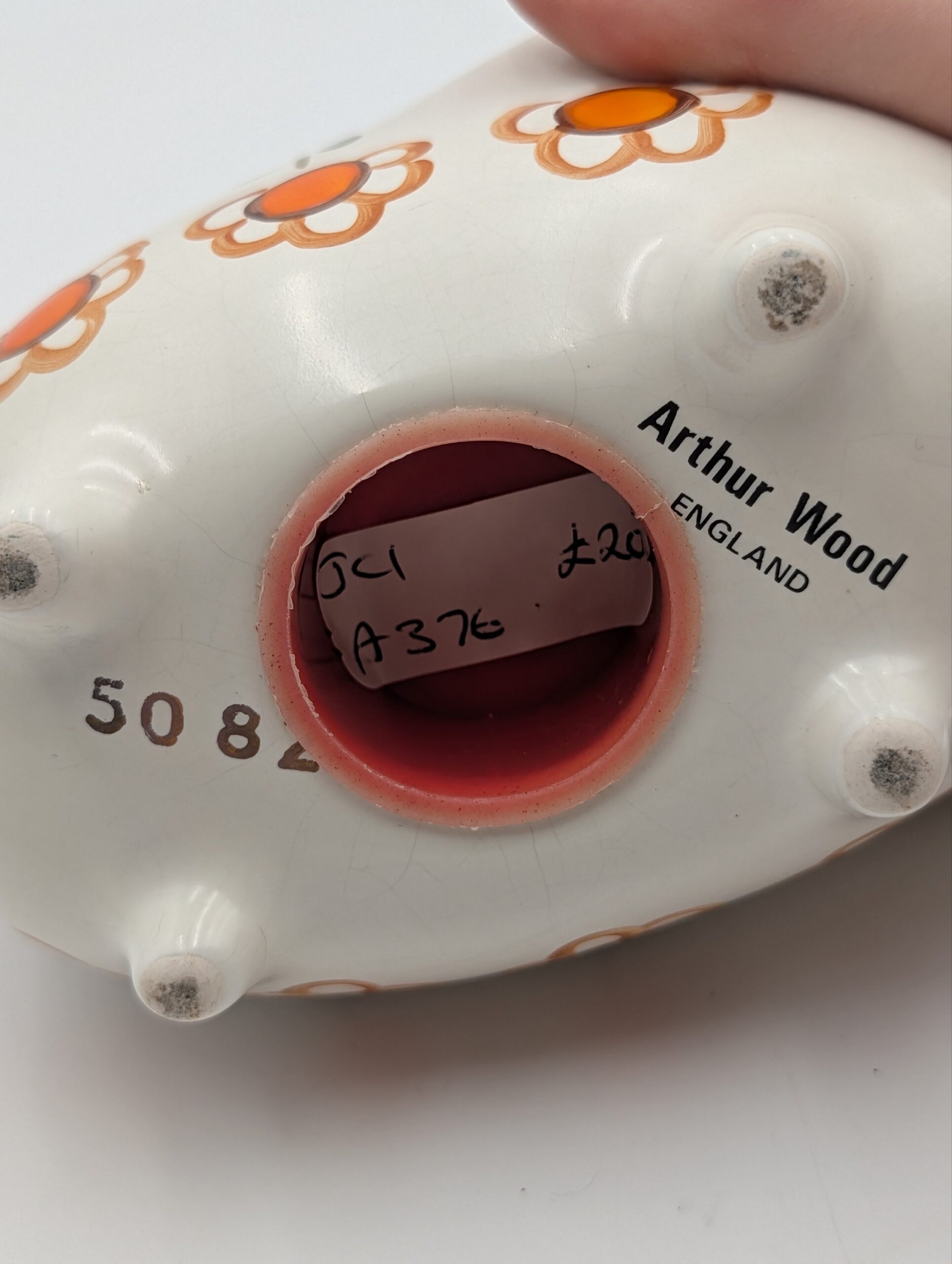 Vintage Arthur Wood Kitsch Floral Piggy Bank – England - Image 2