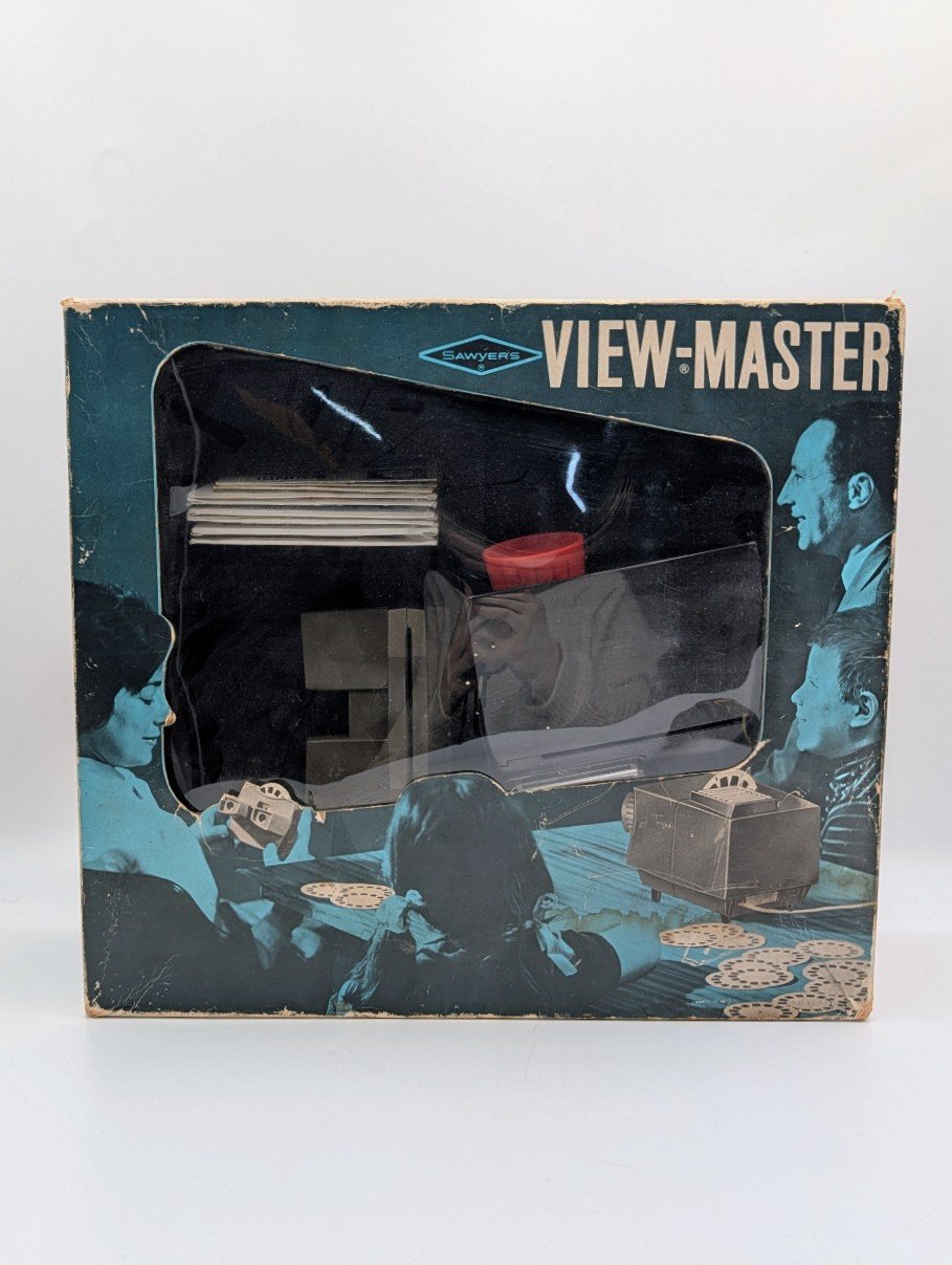 Vintage 1950s Sawyer’s View-Master Projector Set with Reels & Original Box