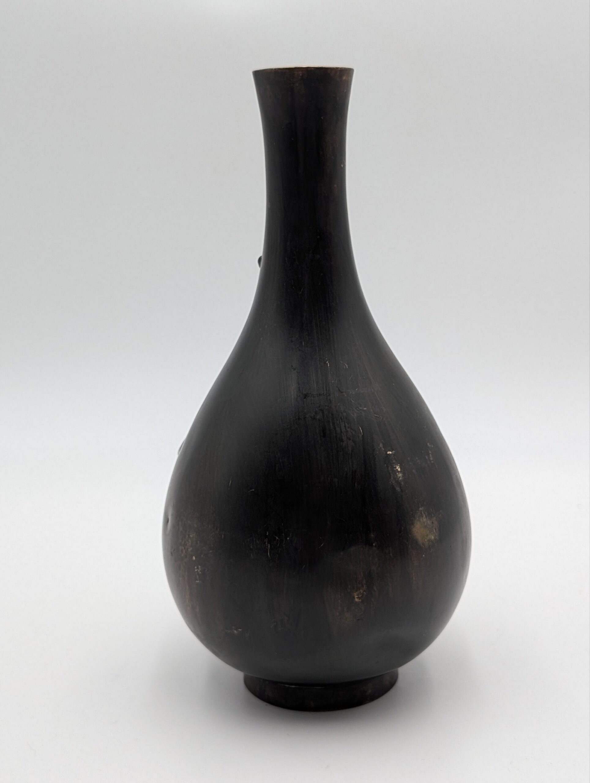 Late 19th Century Japanese Meiji Period Bronze Vase with Applied Goose - Image 2