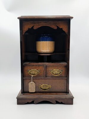 Early 20th Century Edwardian Oak Smoker’s Cabinet with Presentation Plaque