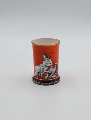 1861–1867 Victorian Greek Revival Porcelain Spill Vase by Hill Pottery Co.